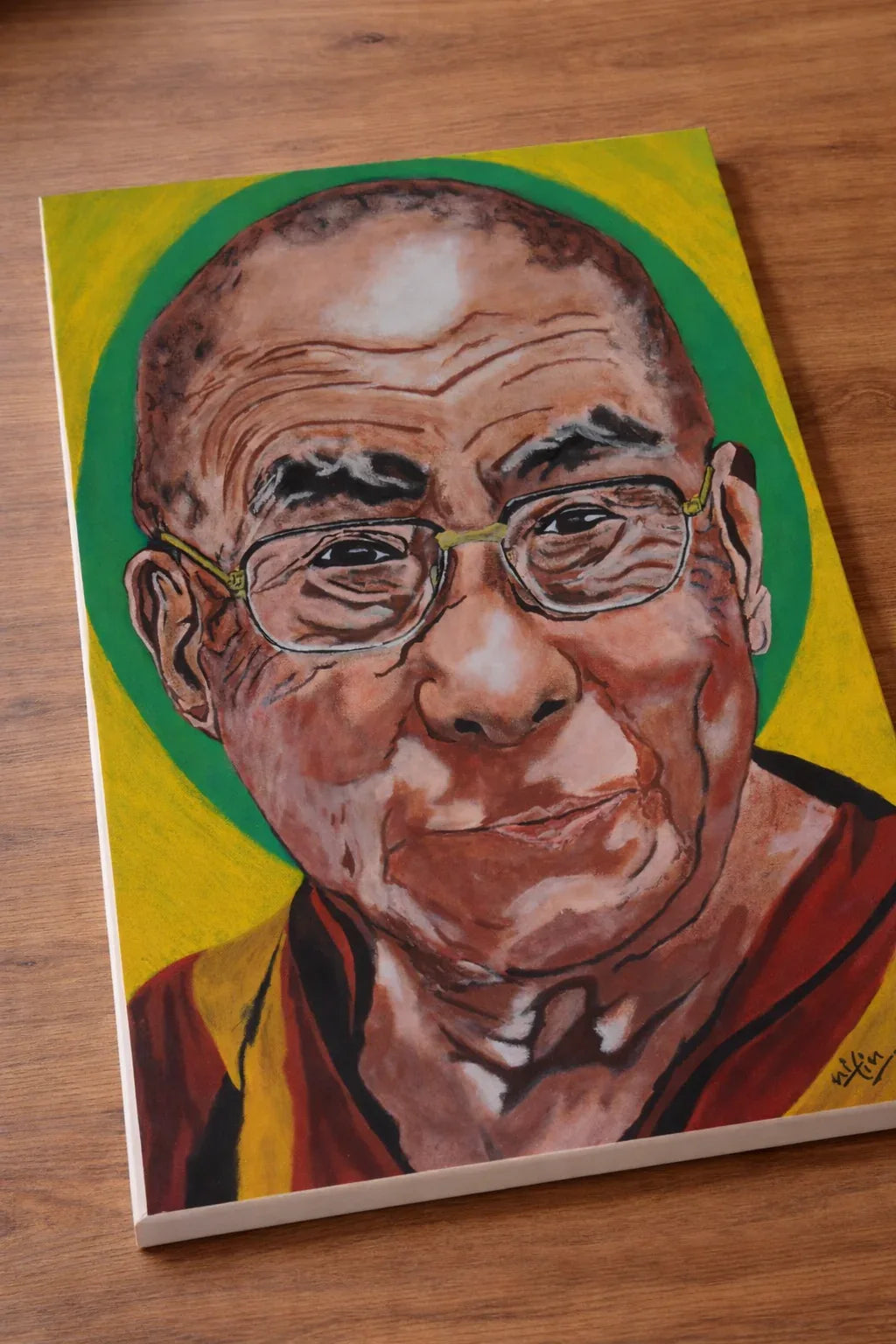 H.H Dalai Lama Canvas Print Layout