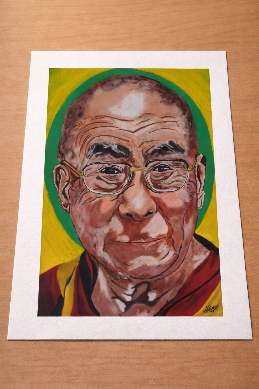 H.H Dalai Lama Paper Print Layout